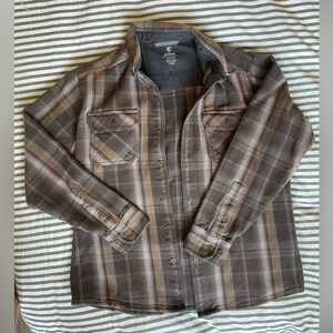 Kuhl Brown Plaid Shirt Jacket